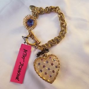 NWT Betsey Johnson a charm Bracelet